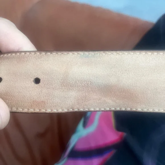 Louis Vuitton Black and Gold Monogram Belt